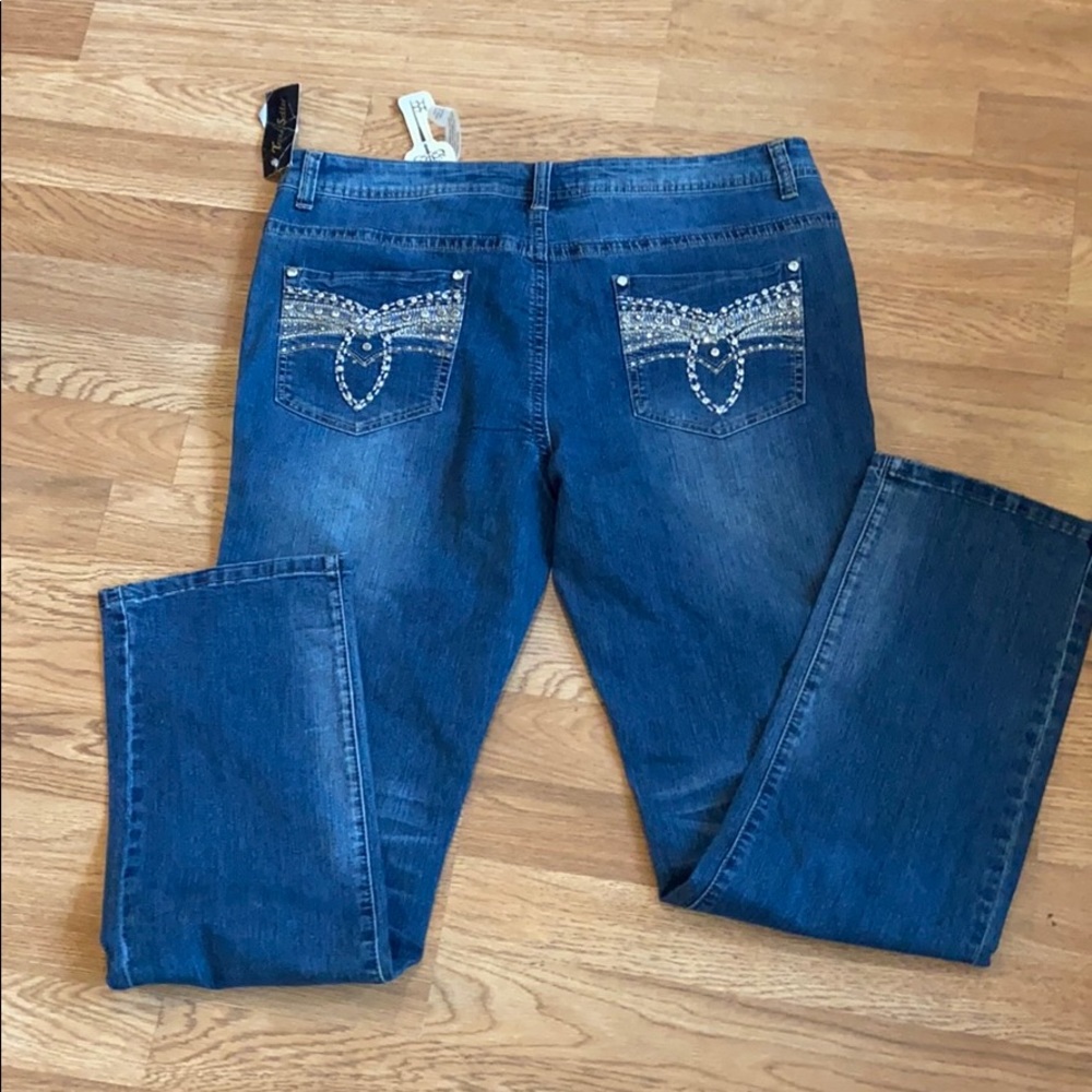Trend setter Crystal Pocket straight leg jeans - Picture 9 of 10